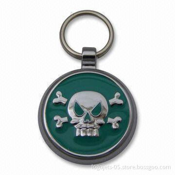 Zinc Alloy Keychain, OEM Orders are Accepted, with Soft Enamel Colors Filled